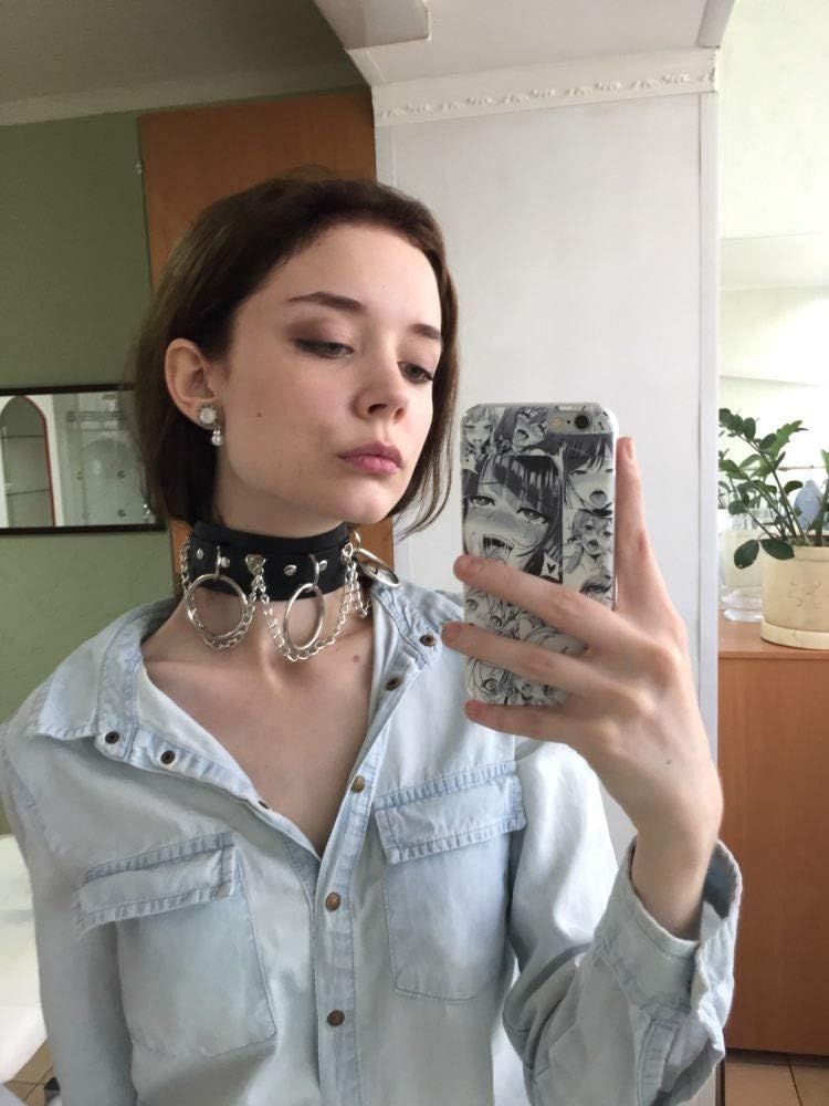 Amazon.com: BeeGift Leather Choker Collar for Women, Fashion